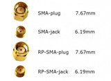 Aomway SMA Plug to SMA Jack Conversion Cable L=80mm Blue
