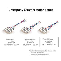 Crazepony Motor (Speed: Faster) 17500KV TW Special Sauce Edition (Pack of 4)