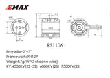 Emax RS1106 6000KV Micro Brushless Motor (Set of 4)